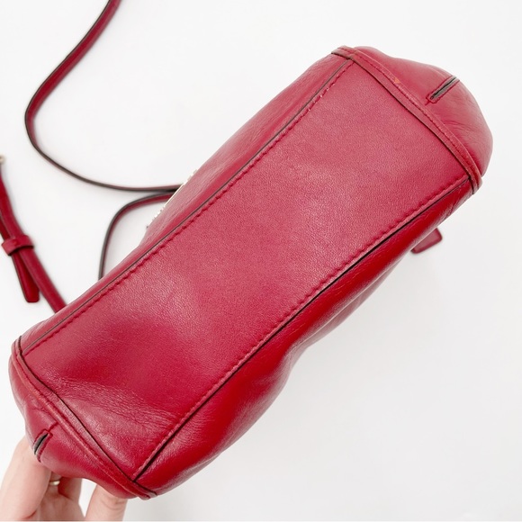 Coach Bags Coach Red Leather Satchel Crossbody Bag In Red Poshmark